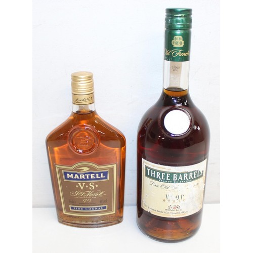 1553 - 5 various bottles of brandy to include 70cl XO Superior Napoleon French Brandy, 1 litre bottle of St... 