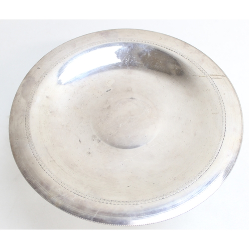 1056 - Egyptian silver - a large Egyptian silver tazza or table centrepiece with engraved border, various m... 