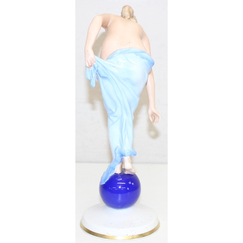 1481 - Rosenthal, a German made porcelain 'Fortuna' figurine of a Goddess upon a sphere by Rosenthal for Er... 