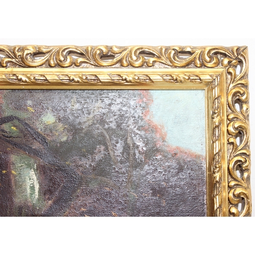 370 - 3 original oil paintings to incl 2 landscapes by S. Kaposy (XX) in gilt frames and a painting of St.... 