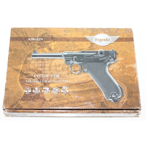 1434 - Legends P.08 Luger style CO2 powered parabellum pistol in original box