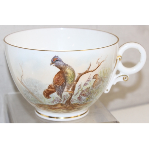 1496 - Royal Worcester, a vintage breakfast cup of large or oversize proportions depicting a partially hand... 