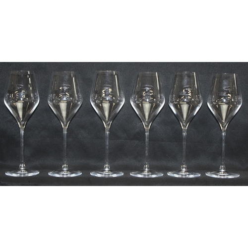 1655 - Qty of drinking glasses, mostly for Champagne, some with advertising for William Nahe Verzy Champagn... 