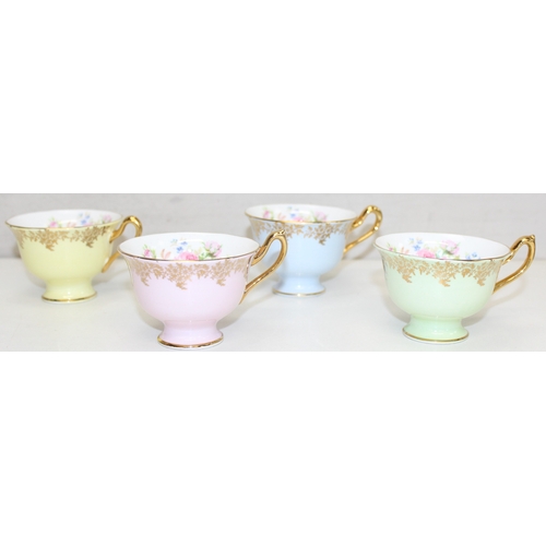 1657 - Mix of assorted decorative tea cups and saucers to incl Royal Albert and Aynsley