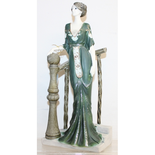 1658 - Qty of Art Deco style lady figurines, tallest approx 38cm