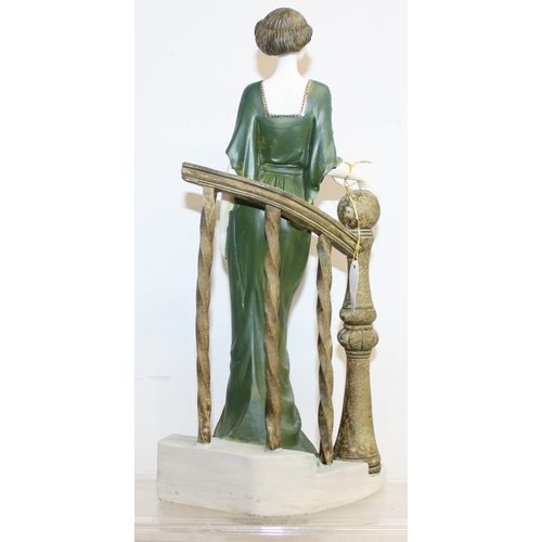 1658 - Qty of Art Deco style lady figurines, tallest approx 38cm