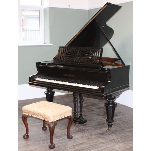 5 - C. Bechstein of Berlin, a late 19th century baby grand piano, 1871 model A with ebonised case, with ... 