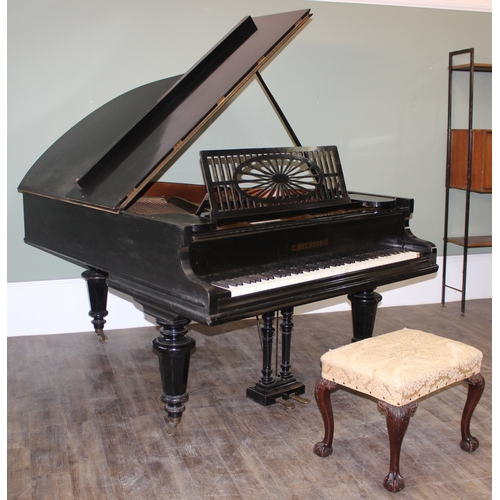 5 - C. Bechstein of Berlin, a late 19th century baby grand piano, 1871 model A with ebonised case, with ... 