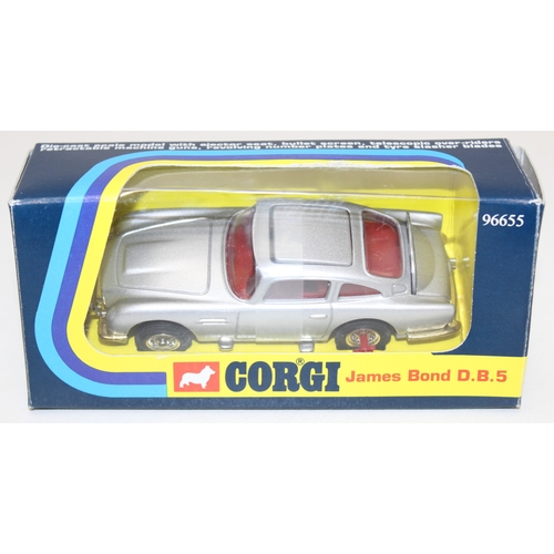 618 - 3 boxed Corgi James Bond themed die-cast vehicles to incl Ferrari 355 and 2 Aston Martin DB5