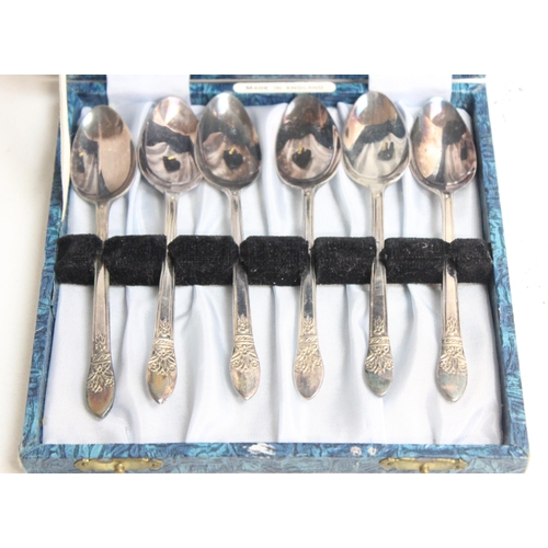 1120 - Qty of assorted silver and high quality silver plated items to inc a boxed part set of 5 silver coff... 