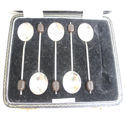 1120 - Qty of assorted silver and high quality silver plated items to inc a boxed part set of 5 silver coff... 