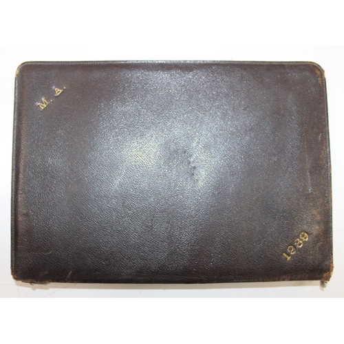 1445 - Late 1930's stationery case with contents to incl photographs and ephemera, mainly military related