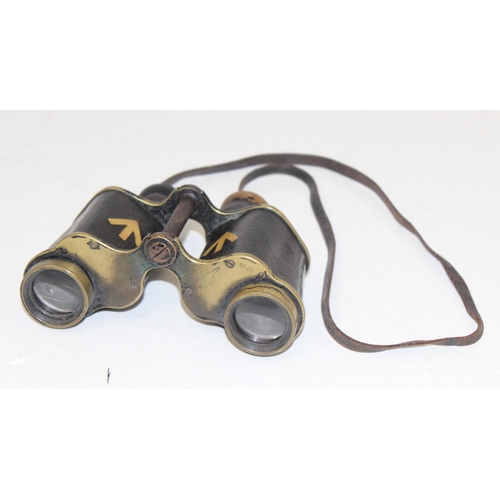 1446 - Pair of WW2 period British military binoculars, seemingly unbranded