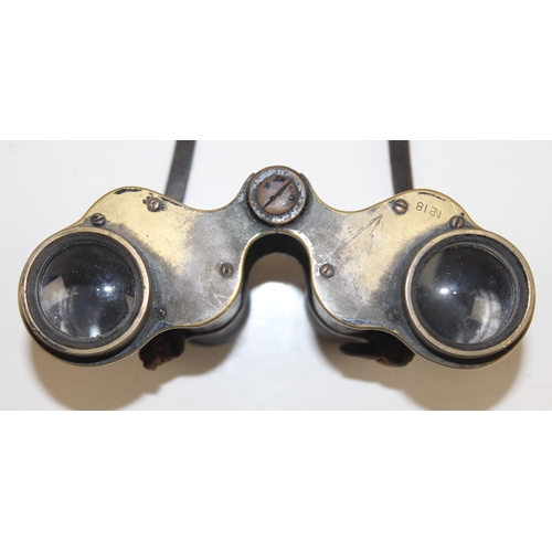 1446 - Pair of WW2 period British military binoculars, seemingly unbranded