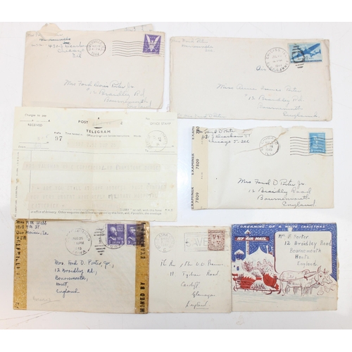 1449D - Mix of WWII ephemera, letters and photographs