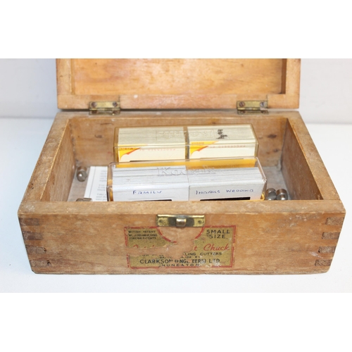 296 - Qty of assorted wooden boxes to inc a Victorian floral painted papier mache box etc (5)