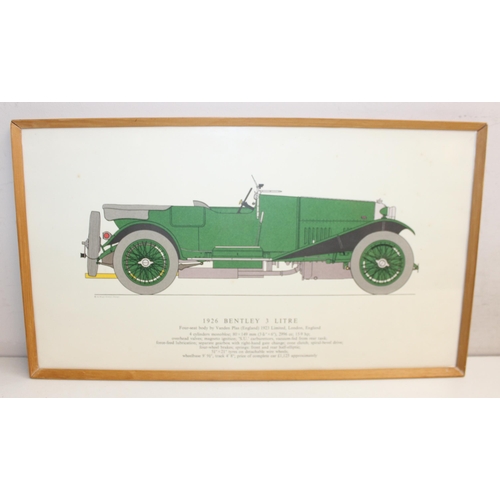 381 - A set of 6 Hugh Evelyn designs prints depicting 1920's & 1930's motorcars, each approx 48cm x 28cm i... 