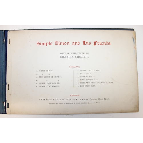 547 - Simple Simon and His Friends with illustrations by Charles Crombie, (1880-1967), published by Greeni... 