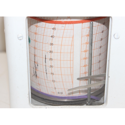 723 - Vintage Casella of London Thermohygrograph with associated accessories