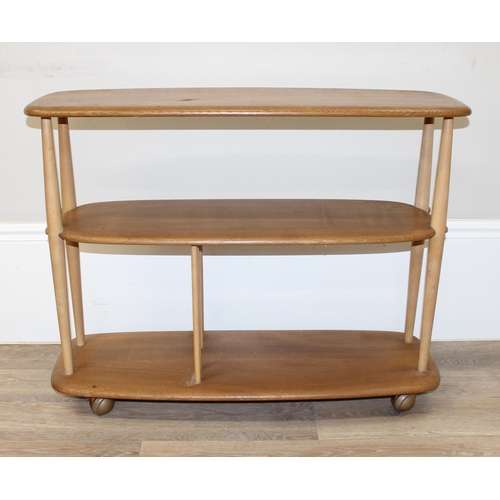 1 - An Ercol Blonde elm and beech 361 model 