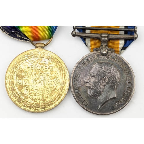 1424 - A pair of First World War medals awarded to 5467 Pte W.A. Haynes of the 4th London Regiment