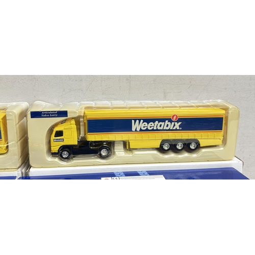 621 - A qty of boxed Corgi vehicles, mostly lorries to include Eddie Stobart, Weetabix and a Parcel Force ... 