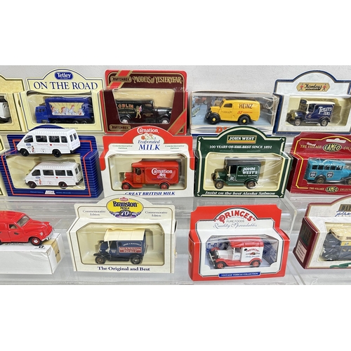 624 - Qty of various boxed model cars with various advertising including Corgi, Dinky, Days gone and Match... 