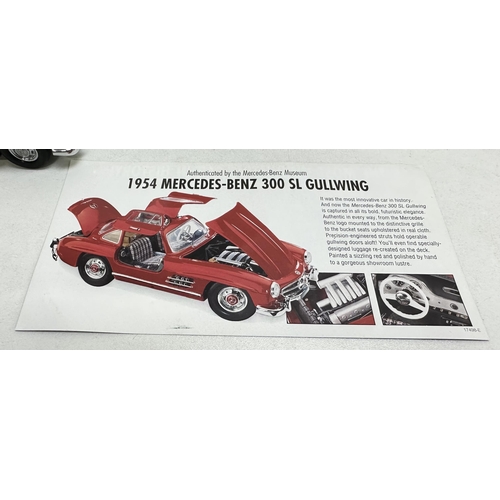 628 - Franklin Mint - 2 high quality models of cars to inc 1935 Mercedes-Benz 770k Grosser and 1954 300SL ... 