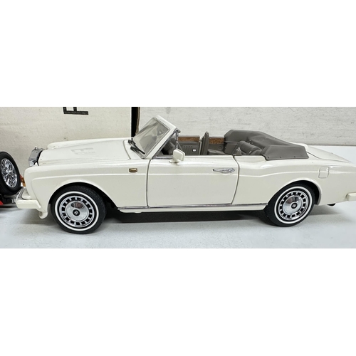 630 - Franklin Mint - 3 high quality models of cars and motorcycles to inc Rolls Royce Corniche IV, 1948 M... 