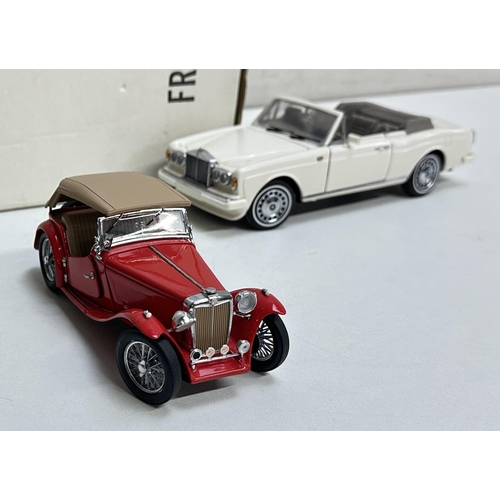 630 - Franklin Mint - 3 high quality models of cars and motorcycles to inc Rolls Royce Corniche IV, 1948 M... 