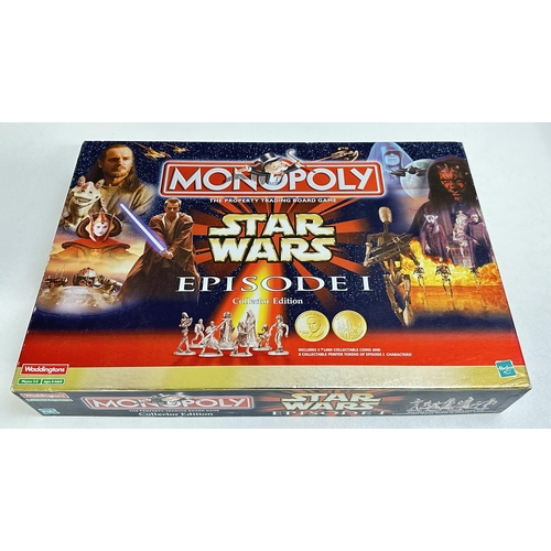 633 - 3 Various Sci-fi related Monopoly games to include Star Wars Episode 1, Star Trek and Thunderbirds