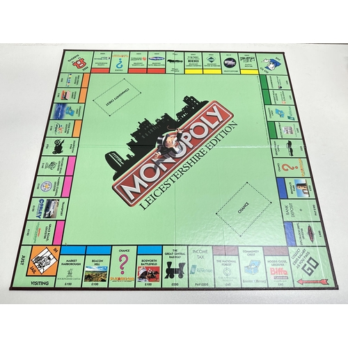 634 - 6 assorted location based Monopoly games to include Leicestershire, Florida, Milton Keynes, European... 