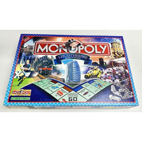 634 - 6 assorted location based Monopoly games to include Leicestershire, Florida, Milton Keynes, European... 