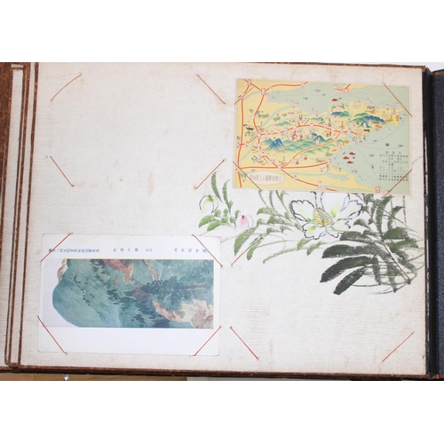 562 - Qty of ephemera to inc a Japanese black lacquered photograph album, likely late 19th or early 20th c... 