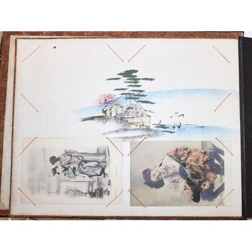 562 - Qty of ephemera to inc a Japanese black lacquered photograph album, likely late 19th or early 20th c... 