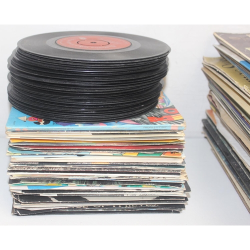 737 - Qty of assorted vintage records to inc LPs and singles, 2 signed by Rodger Whitaker etc