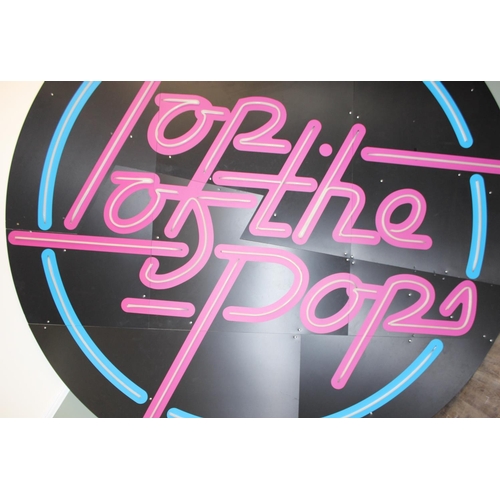 410 - Top of the Pops - a large illuminated sign of neon form but with LED fittings, per verbum made for a... 