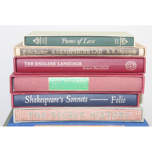 556 - Qty of assorted Folio Society books mostly with slip cases