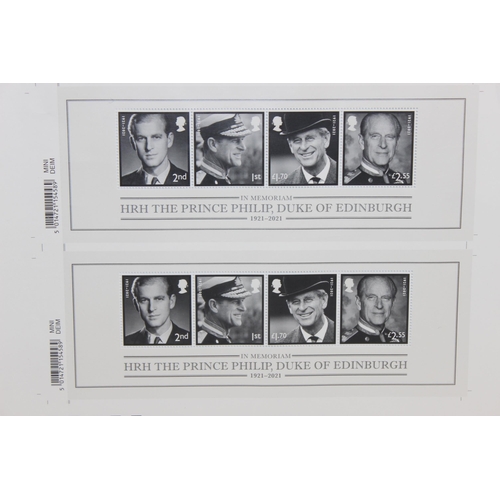 565 - A Royal Mint commemorative press sheet of stamps, In Memoriam HRH The Duke of Edinburgh, £54 face va... 