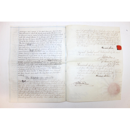 546 - Qty of various vellum indentures mainly relating to Carlisle and Cumberland, mostly 19th century