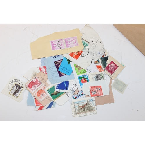 561 - Qty of assorted interesting ephemera to inc early stamps and postal covers, an envelope of gold leaf... 