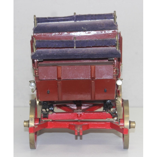 1541 - A superb quality vintage scratch built wooden model of a Victorian Royal Mail carriage or coach, wit... 