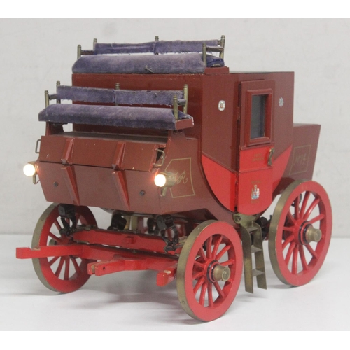 1541 - A superb quality vintage scratch built wooden model of a Victorian Royal Mail carriage or coach, wit... 