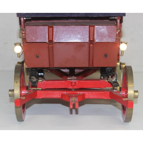 1541 - A superb quality vintage scratch built wooden model of a Victorian Royal Mail carriage or coach, wit... 