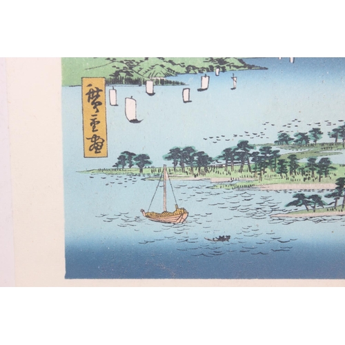 418 - After Utagawa Toyoharu a vintage print entitled 