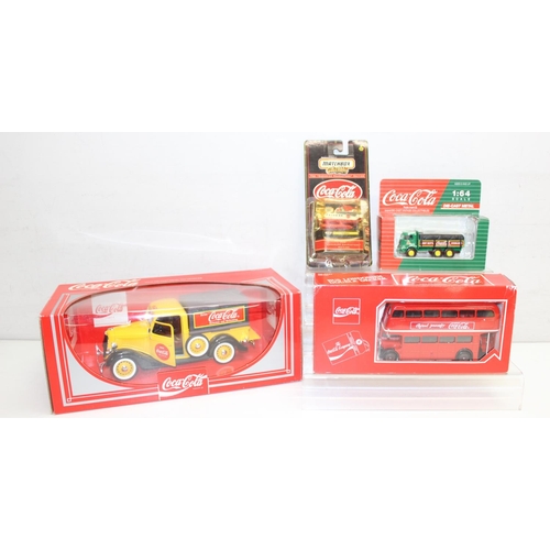 616 - 4 Coca-Cola advertising scale model vehicles in original packaging