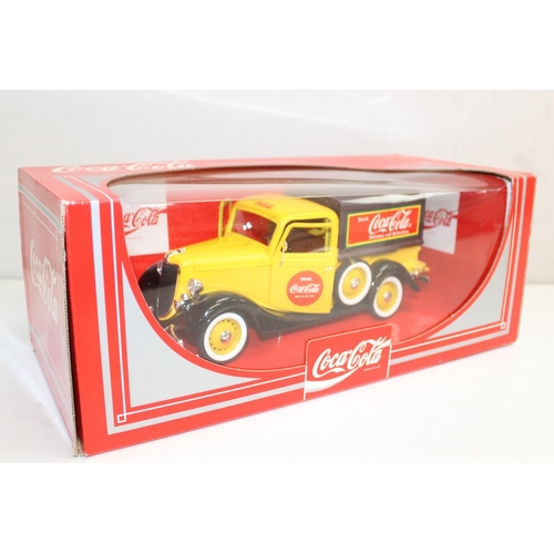 616 - 4 Coca-Cola advertising scale model vehicles in original packaging