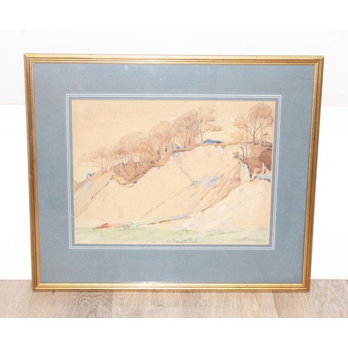 427 - Mary McNicoll Wroe (British, 1861-1955), watercolour of Sussex Downs, signed in pencil lower right a... 