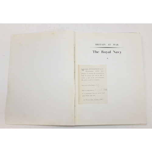 580 - The Royal Navy from January 1941 to March 1942 (Britain at War) by Chatterton, E K and Published by ... 