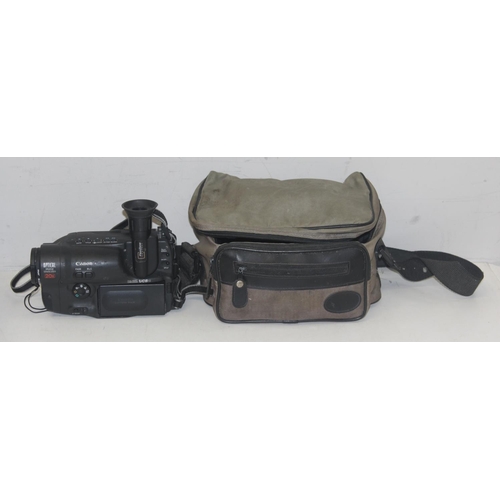 742 - Qty of assorted camera related items and cameras to inc Canon AE-1, Canon AF35M II, Olympus Tough, N... 